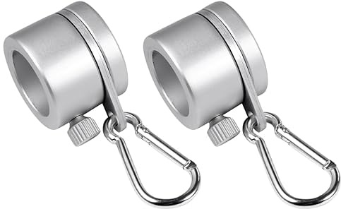 GALPADA Fahnenmast Ringe 50mm - 2 Zoll - 2 Stück Drehbare Aluminium Legierung Anti Wrap Flaggenhalterung Hochleistungsclip Für Fahnenrotation Und