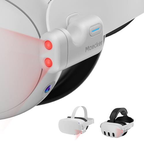 Maecker IR-Licht für Meta Quest 3/2 Infrarot Strahler zur Sensorverfolgung | Zubehör für Meta Quest 2/Quest 3,Infrarotlich für VR content ersteller, VR gamer, VR Heimnutzer, VR Nutzung im Dunkeln