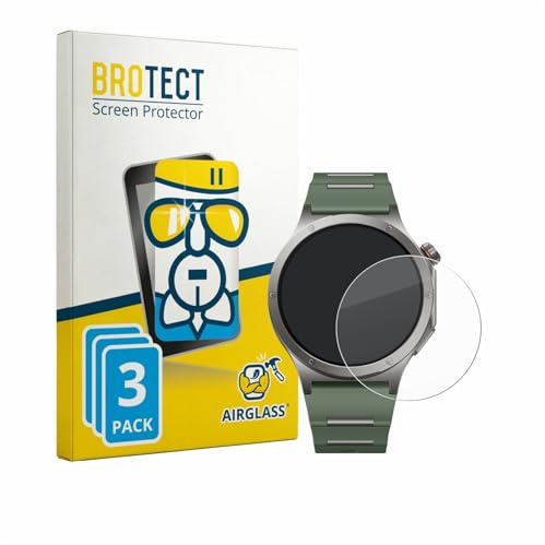 BROTECT 3 Stück Schutzglas für OnePlus Watch 4 Schutzfolie Panzer Folie Glas[Extrem Kratzfest 9H, Anti-Fingerprint, Ultra-Transparent]