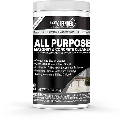 Nettoyant polyvalent pour maçonnerie et béton, seau de 1,4 kg – Nettoie les allées, trottoirs, terrasses, sols de garage, pavés et plus encore