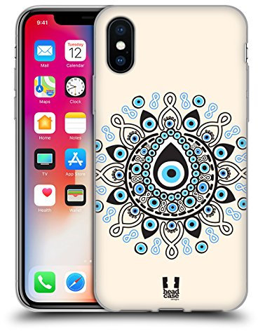 Head Case Designs Nazar Evil Eye Soft Gel Case [Military Grade Protection] Compatible With Apple iPhone X/iPhone XS