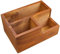 Coideal Wooden Remote Control Holder, Wood TV Remote Caddy Desk Tidy Organiser, 3 Compartments Desktop Storage for Bedside Table