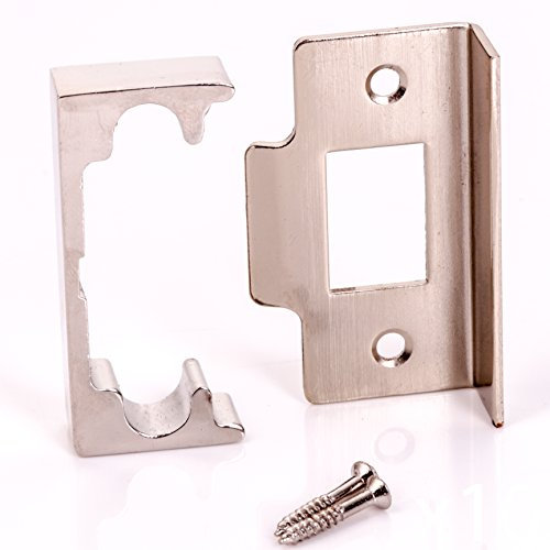 Tubular Nickel Rebate Kit for Mortice Latch | for 13mm Double Rebated Doors