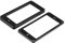 sourcing map 2 Sätze Humbucker Pickup Ring Pickup Montagerahmen flach Boden 35 für Hals und 79 für Bridge Pickup schwarz