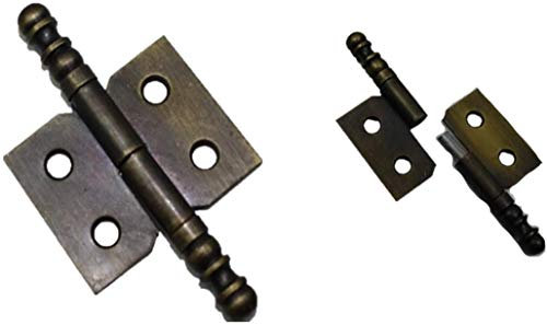 HKB Möbelband brüniert mit Zierkopf, 30 x 40 mm, linker Anschlag