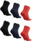 DANISH ENDURANCE Calzini Uomo Fibra di Bambù, Calze Classiche Eleganti in Bamboo, Calzini Estivi Traspiranti, 6 Paia, Multicolore (2x Blu Scuro, 2x Nero, 2x Rosso Acceso), 35-38