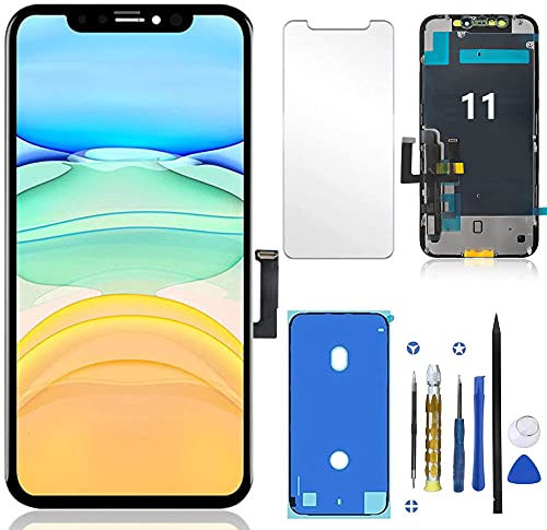 ZOETEC Bildschirm Ersatz für iPhone 11 6,1 Zoll (Modell A2111, A2223, A2221) LCD und Digitizer Montage mit Touchscreen, COF Technologie, komplettes Reparaturset, wasserdichter Kleber