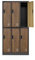 Jan Nowak Schließfachschrank 3B2A Wertfachschrank Metallspind Umkleideschrank 6 Fächer Stahlblech Pulverbeschichtet 185 cm x 90 cm x 45 cm (H x B x T) (Anthrazit-Holzoptik)