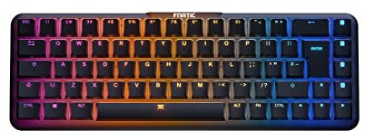 FNATIC STREAK65 LP Nera | Tastiera meccanica da gioco a basso profilo, Copritasti PBT Doubleshot Speed Switch Fnatic, Layout 65% (60 65 percento) Tastiera eSports RGB compatta (ISO, QWERTY)