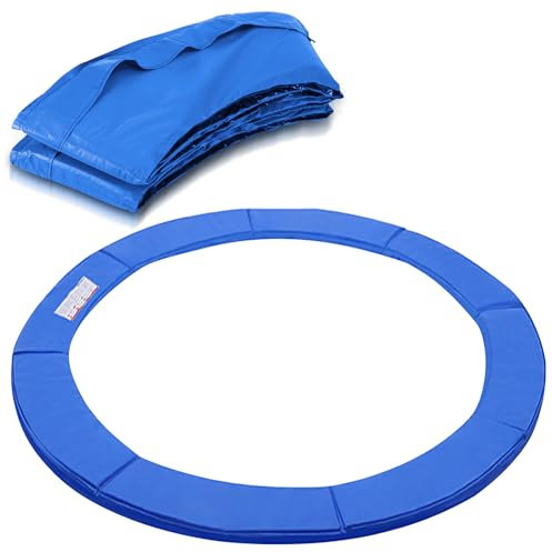 Herrselsam Trampolin Randabdeckung Reißfest Federabdeckung Ø305cm Blau 100% UV-beständig Federabdeckung Randschutz für Fitness Trampoline