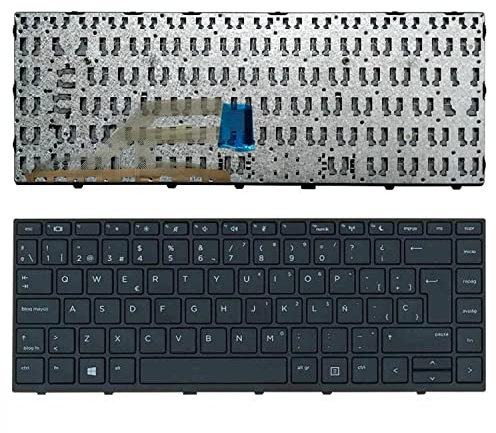 PORTATIL MOVIL - Teclado Compatible con HP PROBOOK 430 G5 445 G5 Negro Teclas Recambio Keyboard Replacement Piezas Renovar Interior Laptop PC Computadora Fácil