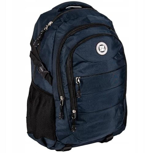 PASO Rucksack wasserdicht für Damen, Herren und Jungen 30 Liter Bequem Ergonomisch Schulrucksack Wanderrucksack (Marineblau)