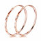 Josfeva Silver Hoop Earrings for Women, 925 Sterling Silver Twist Hoops Earrings, 40mm Hypoallergenic Large Round Circle Huggie Big Hinged Hoop Earrings With Rose Gold Plated, Gift for Women Girls