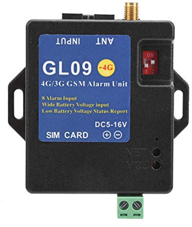 4G/3G/GSM Alarmanlagen Kit Alarm Sicherheitssystem Alarmierungsmodul 8-Kanal-Eingang Geringer Verbrauch Sicherheitsalarm für Haus- und Lagersicherheit(EU Frequency-Schwarz)