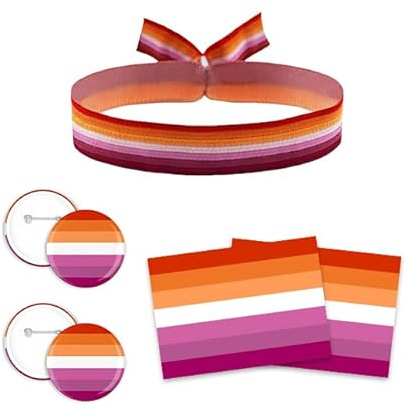 Merchbaendchen Shop Lesbian Paket 1x Bändchen - 2X Buttons - 10x Sticker