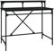 vidaXL Schreibtisch, Computertisch mit Ablage, Bürotisch Metallgestell, Arbeitstisch PC Tisch für Büro Wohnzimmer, Industrie-Design, Schwarz Holzwerkstoff Eisen