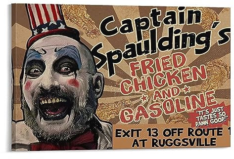 Filmposter Captain Spaulding's House of 1000 Leichen (6) Leinwand Gemälde Poster Wandkunst Dekorative Bild Drucke Moderne Dekor 20 x 30 cm