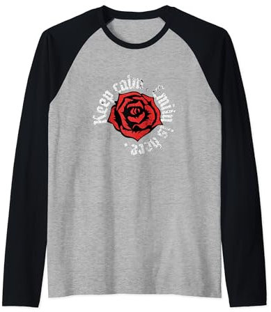 Keep Calm Emily is Here, lustiges Design mit Namen Grunge Rose Raglan