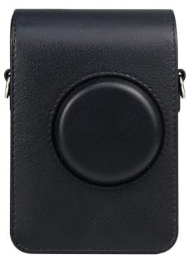 Buziba Protective Case for Fujifilm Instax Mini EVO Instant Camera PU Leather Storage Bag with Adjustable Shoulder Strap(Black)