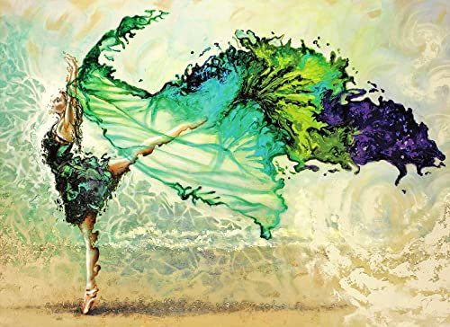 1000 Teile Puzzle für Erwachsene, Balletttänzerin Puzzles Tanzendes Mädchen Ölgemälde Kunstwerke Puzzle 1000 Teile Intellektuelles Spiel Dekompression Spielzeug Teenager Kinder Geschenke