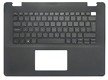 Teclado de Computadora Portátil Compatible para DELL Vostro V3400 V3405 3400 3405 0TV7CN Latín Fundas de Palma Carcasa Negro Sin retroiluminación