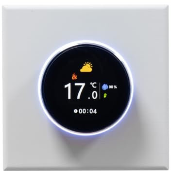 Adept Technology Smart Dial WiFi Thermostat - Underfloor Heating Temperature Manual and Smartphone Control System, Touch Screen Programmable Thermostat, Save Energy and Heating Costs, White