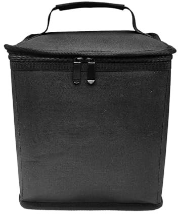 Folpus Gas Kanister Tasche Tragetasche Gas Tank Lagerung Tasche Kochgeschirr Utensilien für Wandern Picknick, schwarz L