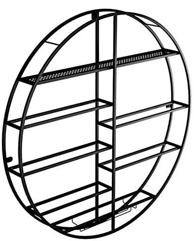 Casier À Vin Mural – Étagère de Rangement Suspendue – Verres À Vin Et Porte-Bouteilles – Étagère En Verre Pour Verres À Pied – Convient Pour La Maison, Le Bar, La Salle À Manger, La Cuisine/Color/80*8