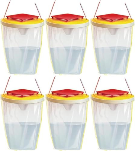 Trampas para Moscas | Atrayente Incluido | Bolsas atrapamoscas | Insectos voladores | Fácil de Colgar | 6 Bolsas