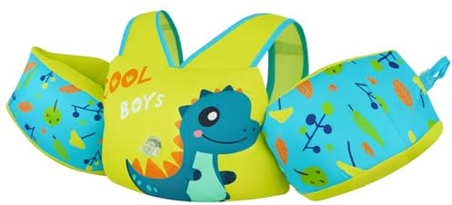Gogokids Toddler Inflatable Swim Vest with Two Water Sleeves - Kids Buoyancy Armbands with Adjustable Strap Fit for Ages 2-6 Children, for Pool, Beach, Swimming Lessons, and Water Activities