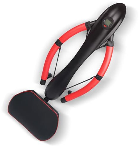 Rudergerät, AB-Trainingsgerät, Core- und Bauchtrainer, Krafttraining, Libellenmaschine, Ganzkörpertraining, Fitnessgerät for das Heim-Fitnessstudio(RED)