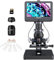 Andonstar AD266S - Microscopio digitale HDMI 20X-5000X, 5 lenti 2160P UHD, videoregistratore LCD da 17,8 cm, per adulti e bambini, kit biologico per laboratorio domestico con diapositive, vista