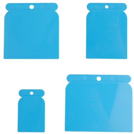 GroveEss 4 Pack Plastic Filling and Scraping Scraper Set,Multipurpose Wallpaper Paint Applicator Remover Set,Flexible Spreade Wall DIY Decor Tools for Smoothing Surfaces Filling Glazes Caulks Paint