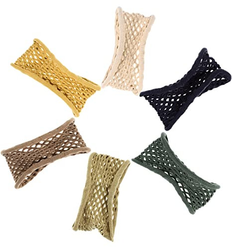 HONMEET 6pièces Lot De Anneau Pour Cheveux Élastiques Pour Queue De Cheval Épais Et Fins