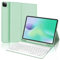 SENGBIRCH Custodia con Tastiera per iPad Pro 12,9 6ª/5ª/4ª/3ª Generazione, Layout Italiano QWERTY Rimovibile Wireless Bluetooth Tastiera, Custodia con Portapenne Supporta Ricarica, Verde Chiaro