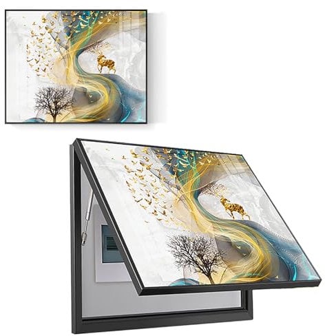 Electric meter wall decoration Creative Electric Panel Decoration Box Distribution Box Decorative Painting Wall Hanging Painting with Hydraulic Rod Supports