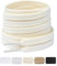 Stepace 2 Pares Cordones Planos de 100% algodón 8 mm de Ancho Cordones para Zapatillas y Zapatos Deportivas Cordones de Deportivo Reemplazo Crema 110