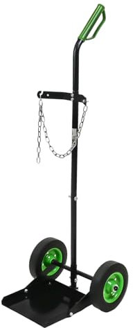 TRUTZHOLM Gasflaschenkarre 100kg Traglast mit Handschutzbügel & Sicherungskette Transport von technischen Gasen Gasflaschenwagen Transportkarre