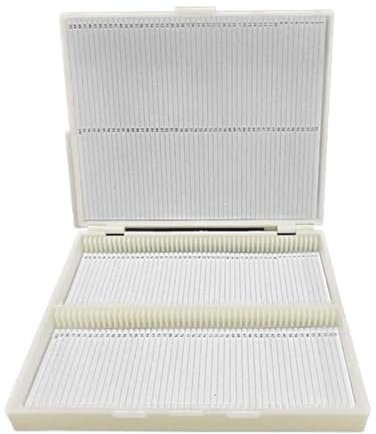 Microscope Observation 100 Slots Biology Prepared Microscope Slides Specimens Box Case