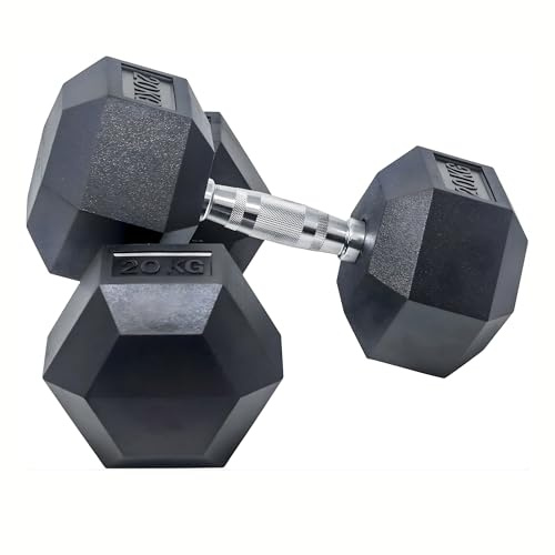 FROOBY Heavy Duty Hex Dumbbell Pair Rubber Dumbell Dumbbells Set Weights Anti-Rolling Weight Lifting Bodybuilding Exercise Workout Strength Training Home Gym 1kg-25kg Pairs