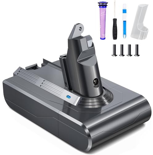 ButurePre 6,500mAh Batterie pour Dyson V6 DC62 DC58 DC59 DC61 DC72 DC74 V6 Aspirateur à Main Remplacement de Batterie Animal Absolute Motorhead Fluffy SV03 SV04 SV05 SV06 SV07 SV09 VTC4