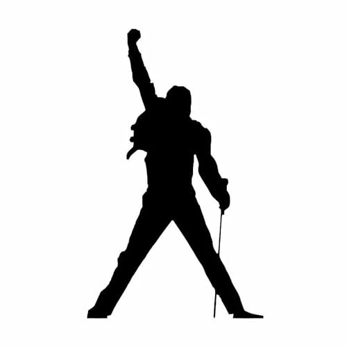 7,9 cm * 13 cm Musik Rock Freddie Mercury Aufkleber Vinyl Auto Aufkleber Schwarz/Silber