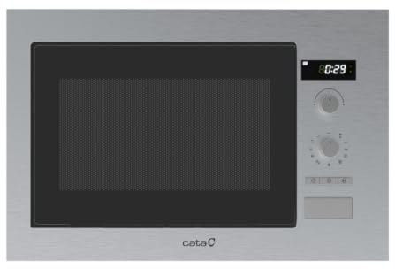 Cata MC B250 DE X Microondas Encastrable 25 L, Grill Multifunción 1000 W, 5 Niveles de Potencia, 2 Funciones Combi, Temporizador Digital, 11 Menús Automáticos, Ancho 60 cm, Inox
