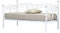 Comfy Living 2ft6 Small Single Crystal Day Bed ONLY in White