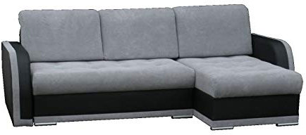 mb-moebel kleines Ecksofa Sofa Eckcouch Couch mit Schlaffunktion und Bettkasten Ottomane L-Form Wohnlandschaft VERO I BIS (Ecksofa Rechts)