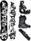 Airtracks Herren Snowboard Set Freestyle Freeride Board BWF Camber Wide 155 + Snowboard Bindung Master + Boots Strong ATOP 40 + Sb Bag