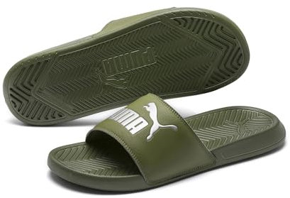 Puma Popcat, Unisex-Erwachsene Dusch- & Badeschuhe, Grün (Olivine-Puma Silver 40), 47 EU