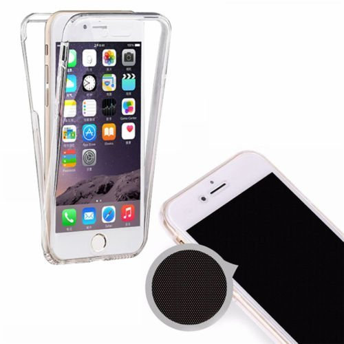 TheTransporter Slim 360 degree Protective Front and Back Full Coverage TPU Silicone Gel Case Cover For Apple iPhone XS Max 6.5 Clear