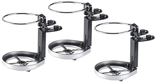 Lescars Flaschenhalter Auto: 3er-Set Auto-Getränkehalter für Lüftungsgitter, 10 cm hoch, 7 cm Ø (Becherhalter, Getränkehalter Boot, Tasse)