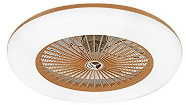 Lixada1 Ventilador de Techo Lixada con iluminación LED con Mando a Distancia [sin batería + 36 W] lámpara de Techo Moderna LED para Dormitorio, salón, Comedor [Dorado]
